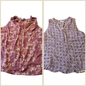 Floral Blouses Set Of 2 Size 2XL